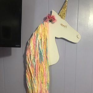 Wooden Glitter Unicorn Hairbow Holder